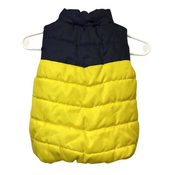 Puma Baby Boys 12 Month Bright Yellow Sleeveless Full Zip Puffer Jacket Vest - Picture 2 of 5